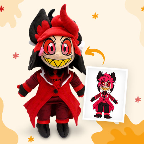 Custom plushie of a child’s drawing with vibrant colors
