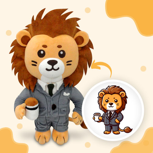 Custom plushie of a child’s drawing with vibrant colors