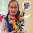 Thumbnail of custom plushie of a child’s drawing
