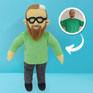 Thumbnail of custom plush doll resembling a person from a photo
