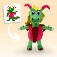  Green Dinosaur custom stuffed animal from illustration 