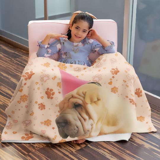 Unique custom blanket with photos