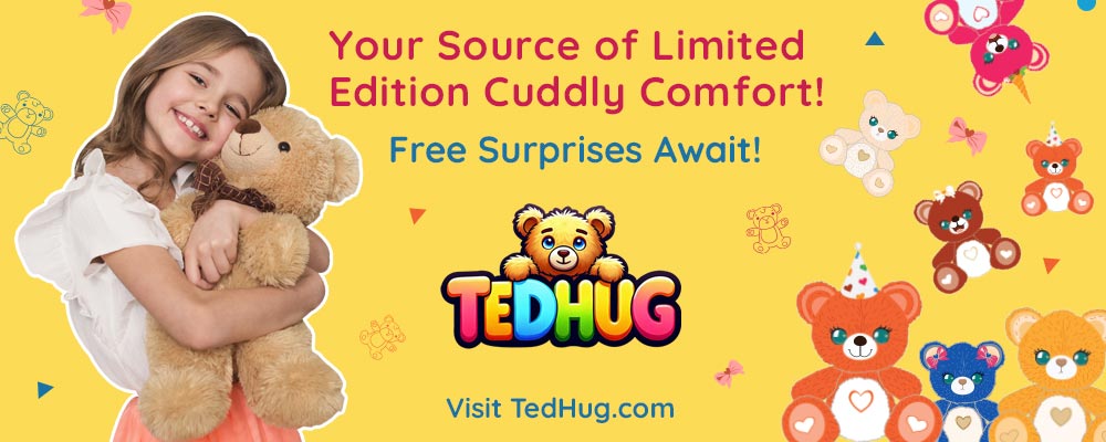 TedHug, Limited edition custom teddy bears with surprised accessories
