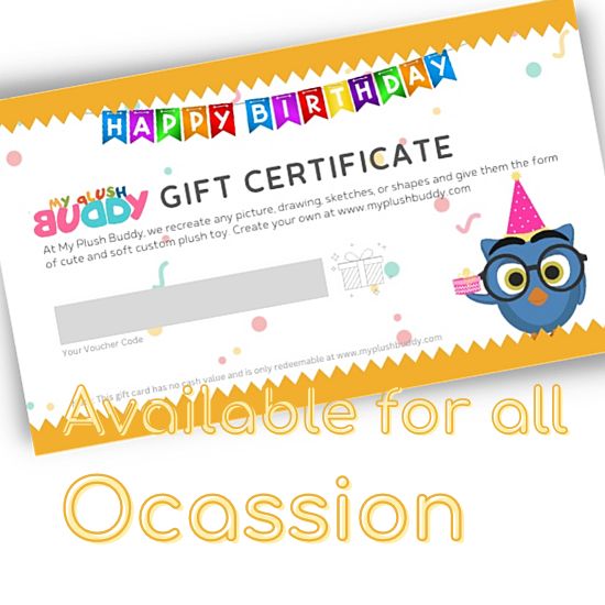 Gift certicates for all ocassion