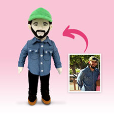 Custom plush doll made from a personal photo