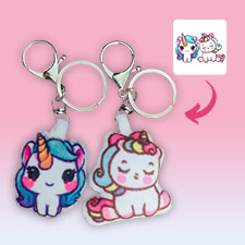  Double-sided photo keychain with custom images